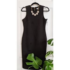 NWT Calvin Klein Sleeveless Black Scuba Dress